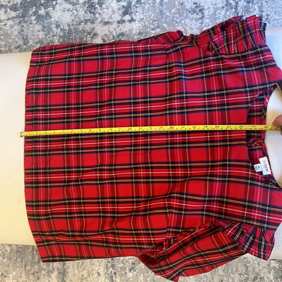 J CREW Plaid Ruffle Blouse - Picture 8 of 8